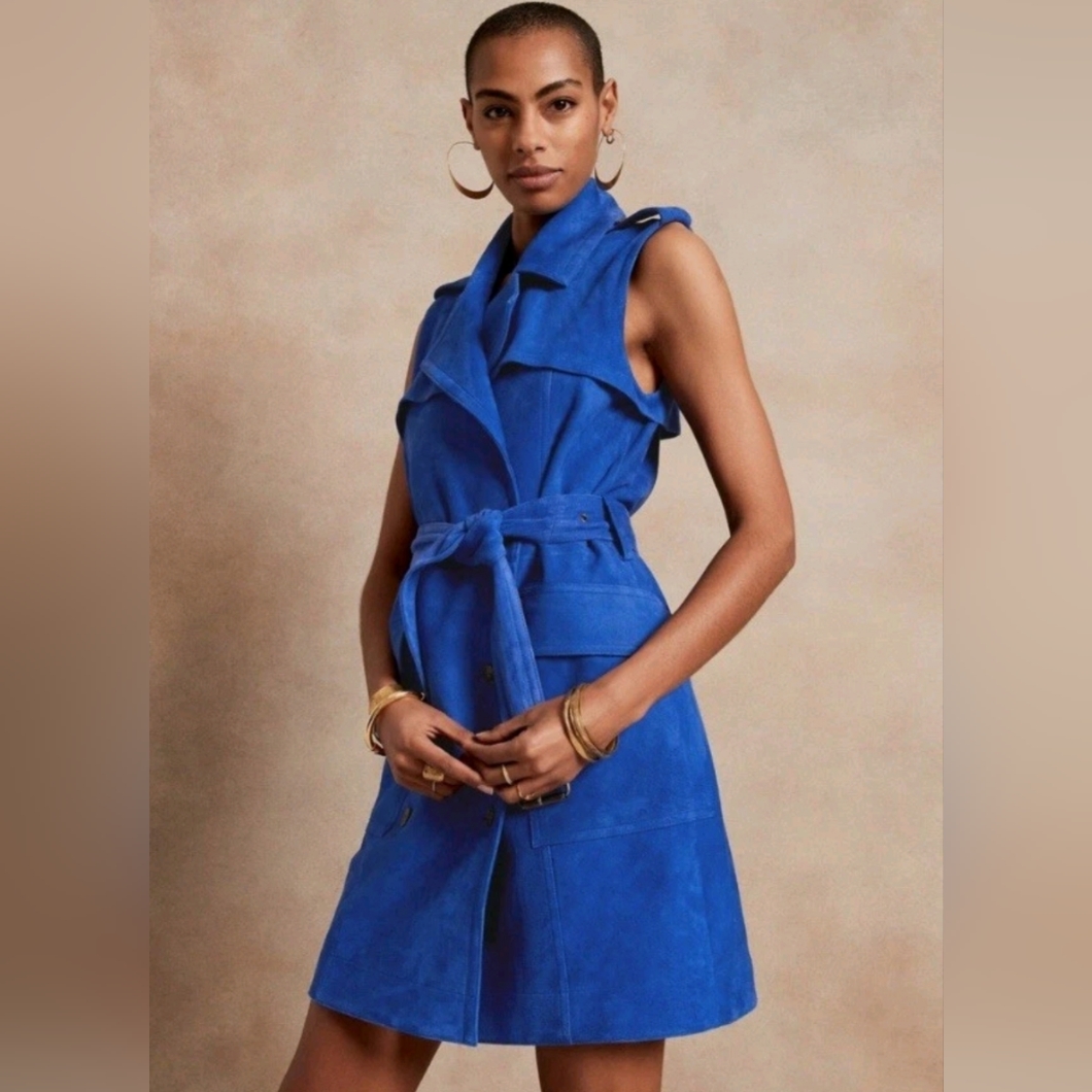 Banana Republic Real Suede Trench Dress